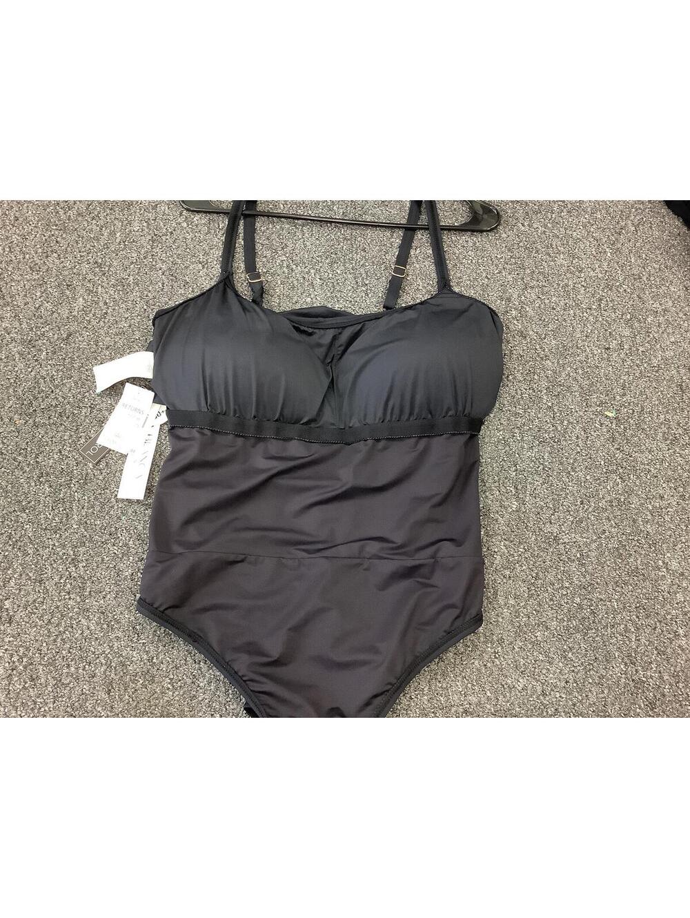 Black One-Piece Adjustable Strap Swimsuit